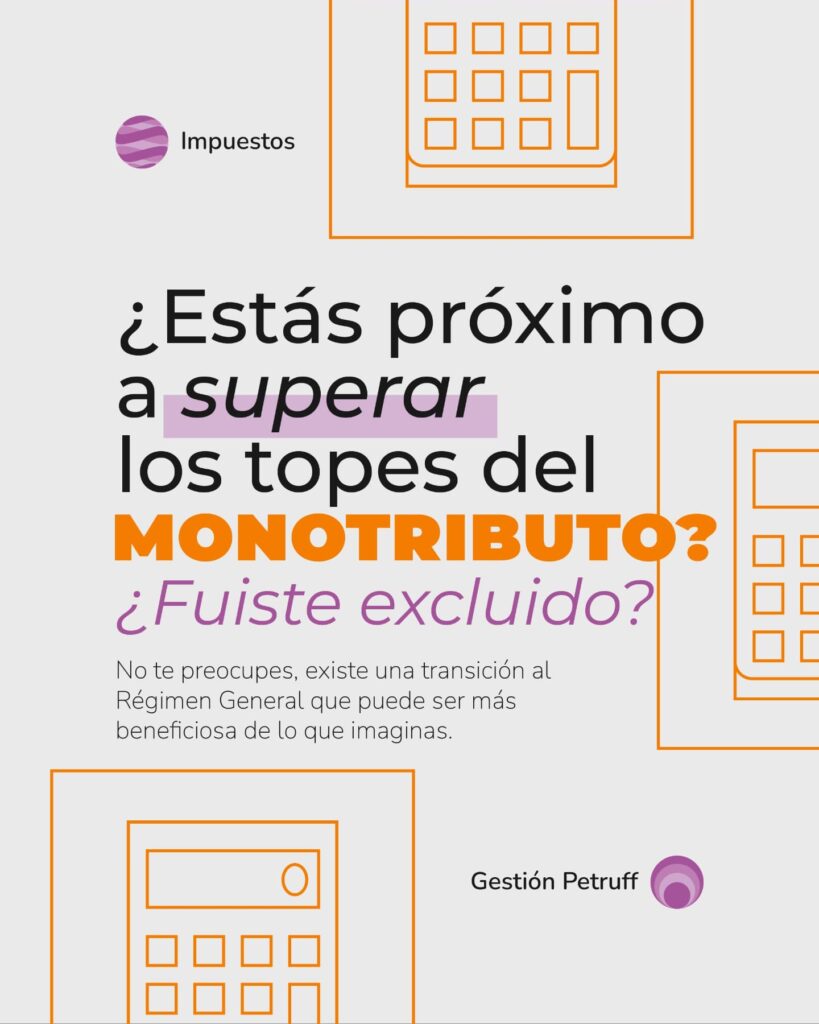 Anticiparte es tu mejor oportunidad de una transición planificada del Monotributo al Régimen General, y así abrirte a beneficios fiscales estratégicos. En Gestión Petruff, transformamos desafíos en oportunidades para tu crecimiento. ¡Contáctanos y asegura un futuro fiscal sólido!